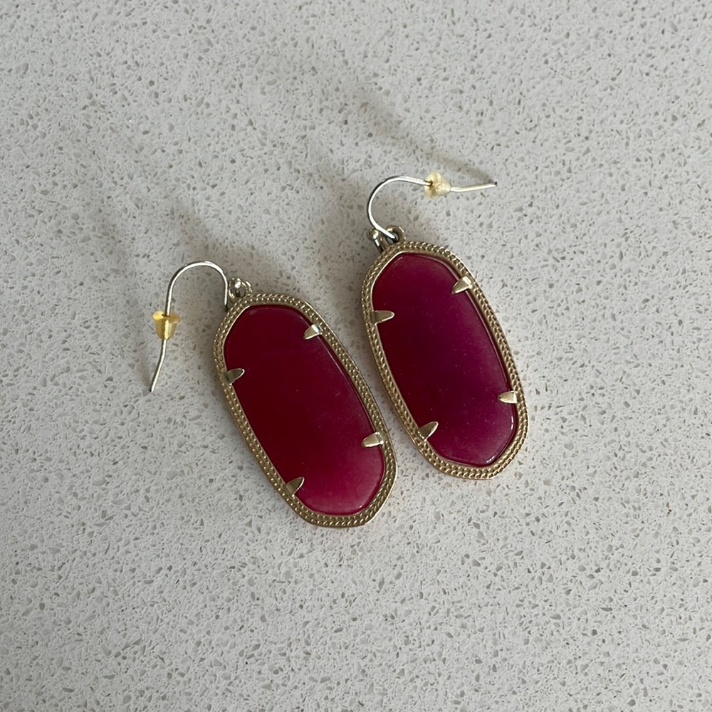 Kendra Scott wine red earrings